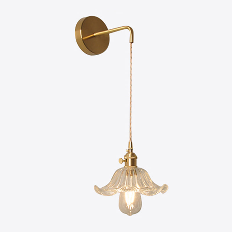 Modern Style Glass Shade Wall Light Sconce Creative Wall Light Fixture for Bedroom