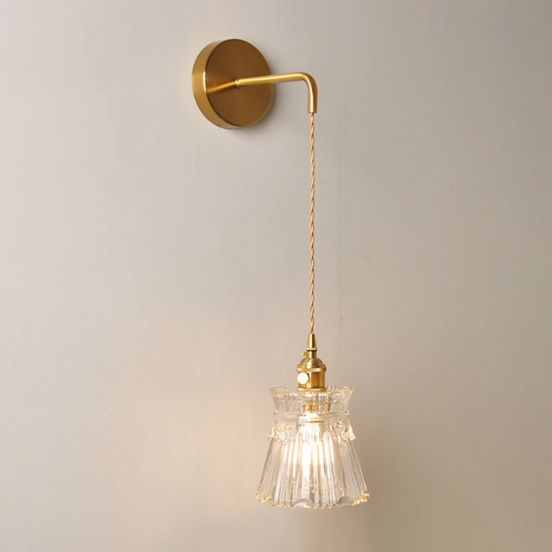 Modern Style Glass Shade Wall Light Sconce Creative Wall Light Fixture for Bedroom