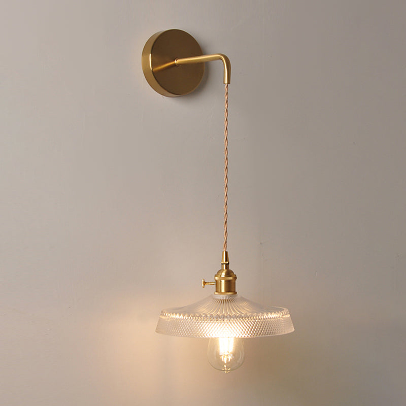 Modern Style Glass Shade Wall Light Sconce Creative Wall Light Fixture for Bedroom