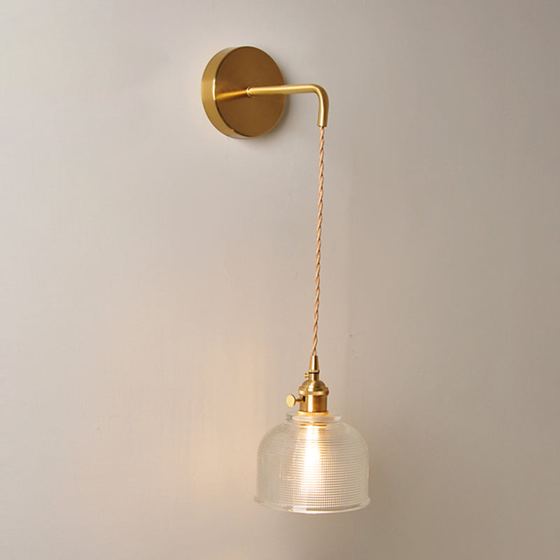 Modern Style Glass Shade Wall Light Sconce Creative Wall Light Fixture for Bedroom