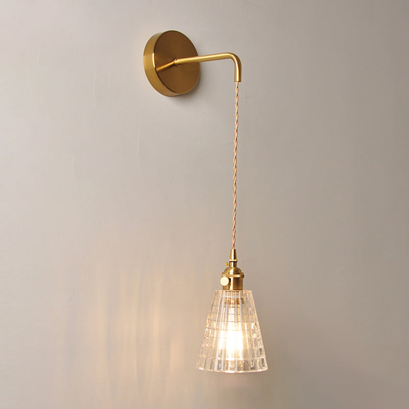 Modern Style Glass Shade Wall Light Sconce Creative Wall Light Fixture for Bedroom
