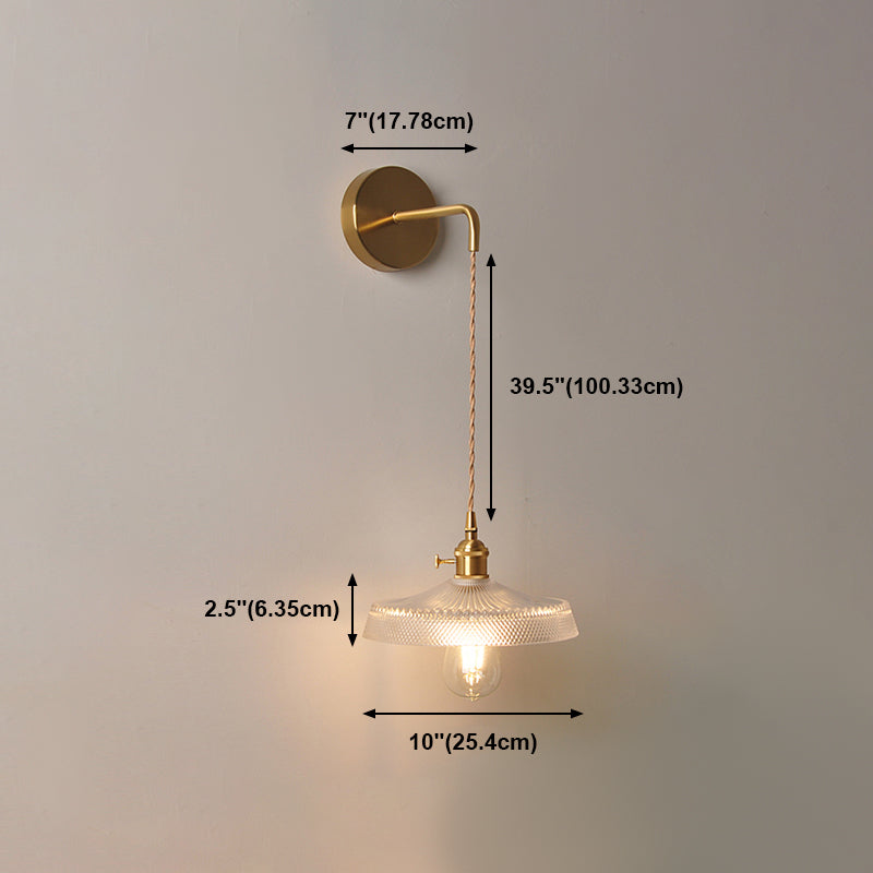 Modern Style Glass Shade Wall Light Sconce Creative Wall Light Fixture for Bedroom