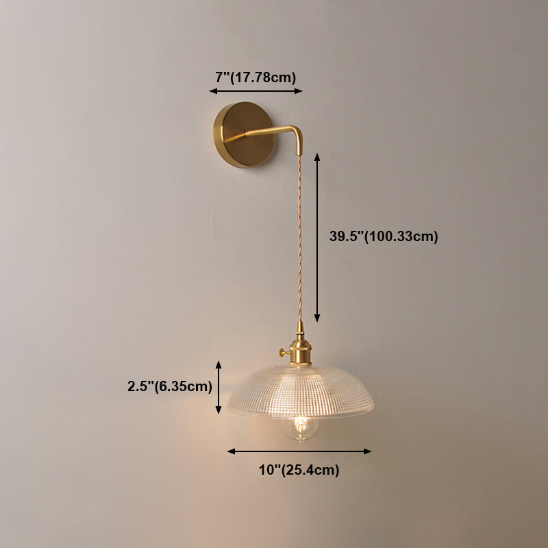 Modern Style Glass Shade Wall Light Sconce Creative Wall Light Fixture for Bedroom
