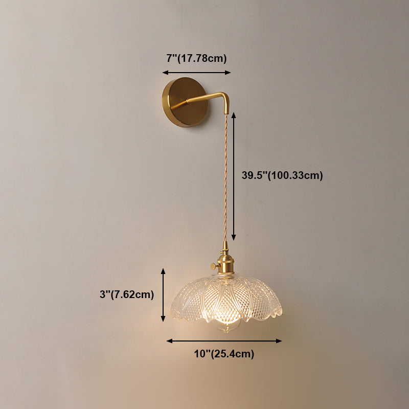 Modern Style Glass Shade Wall Light Sconce Creative Wall Light Fixture for Bedroom