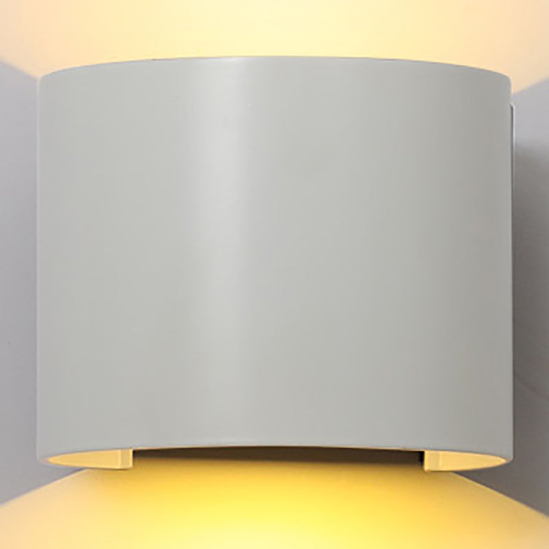 2 Lights Geometric Wall Washer Sconce Modern Style Metal Wall Lighting
