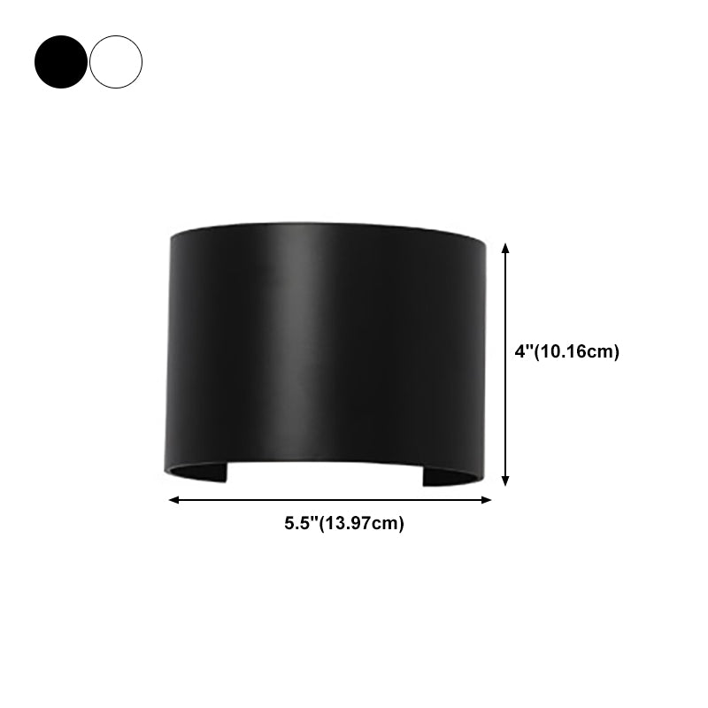 2 Lights Geometric Wall Washer Sconce Modern Style Metal Wall Lighting