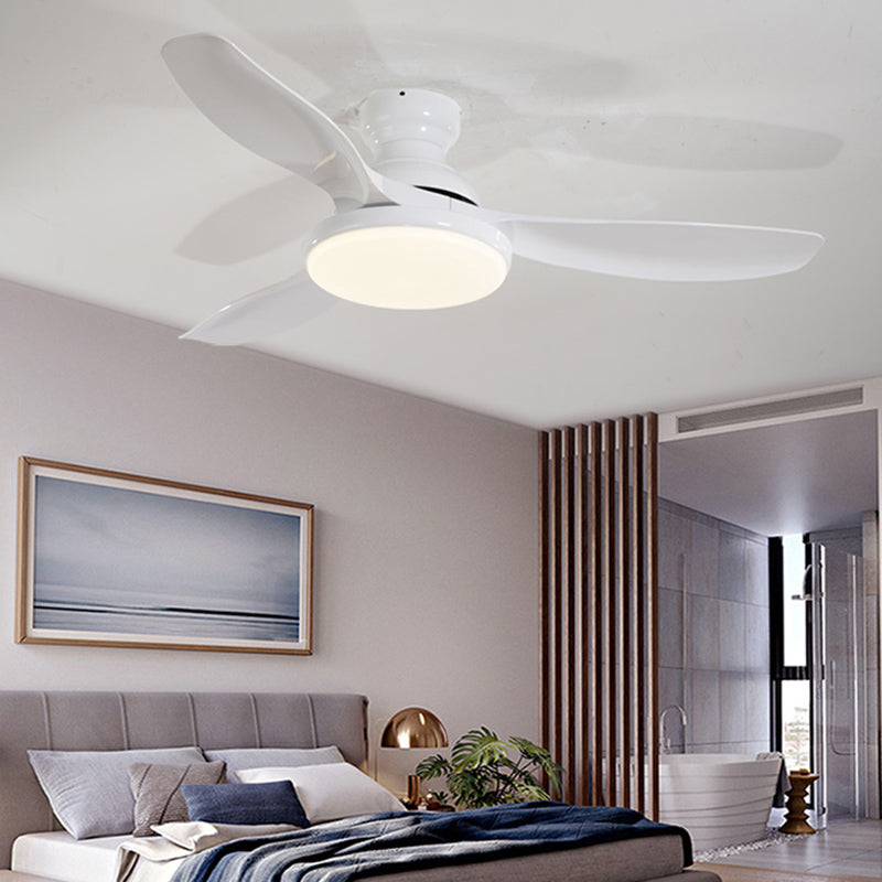 Kids Style Round Shape Ceiling Fan Light Metal Single Light LED Flush Light for Bedroom