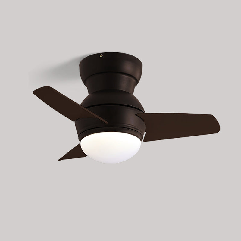 Kids Style Round Shape Ceiling Fan Light Metal Single Light LED Ceiling Fan Lamp