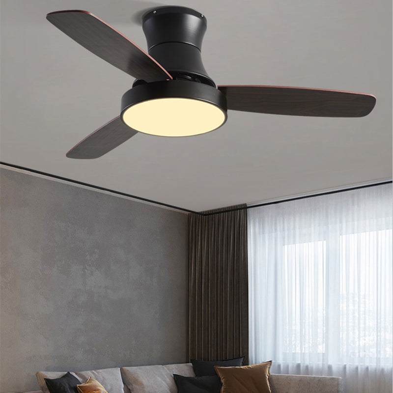 Round Shape Ceiling Fan Light Kids Style Metal 1-Light LED Ceiling Fan Lamp