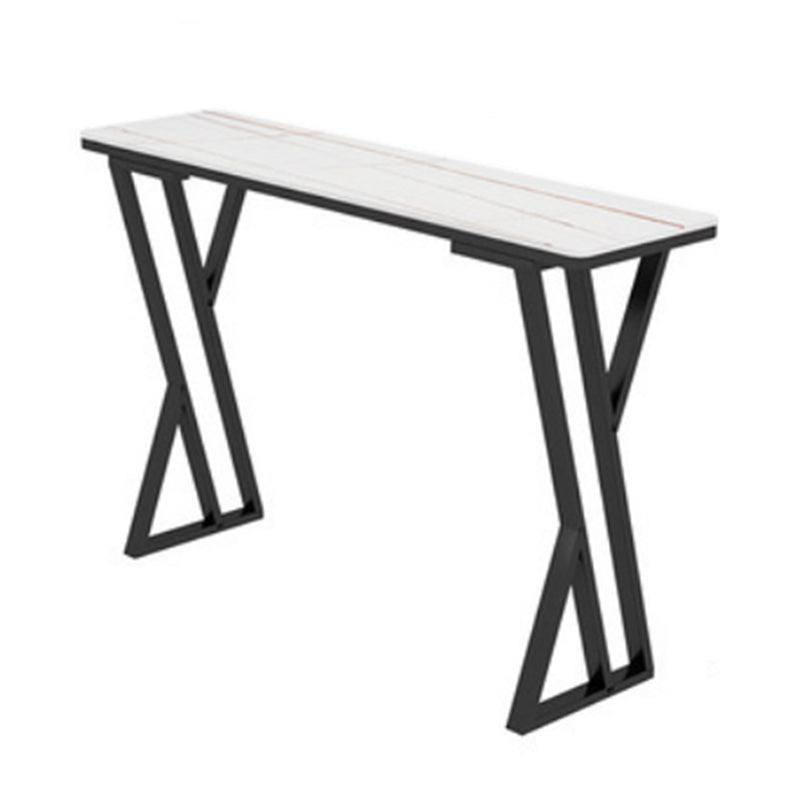 Industrial Stone Bar Wine Table Rectangle Coffee Shop Bar Height Cocktail Table