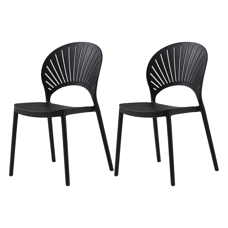 Scandinavian Home Low Back Stool Matte Finish Plastic Barstool