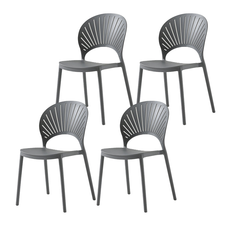 Scandinavian Home Low Back Stool Matte Finish Plastic Barstool