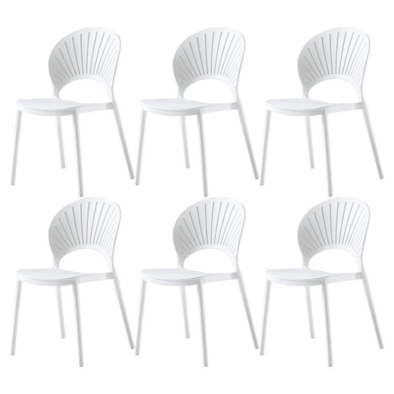 Scandinavian Home Low Back Stool Matte Finish Plastic Barstool