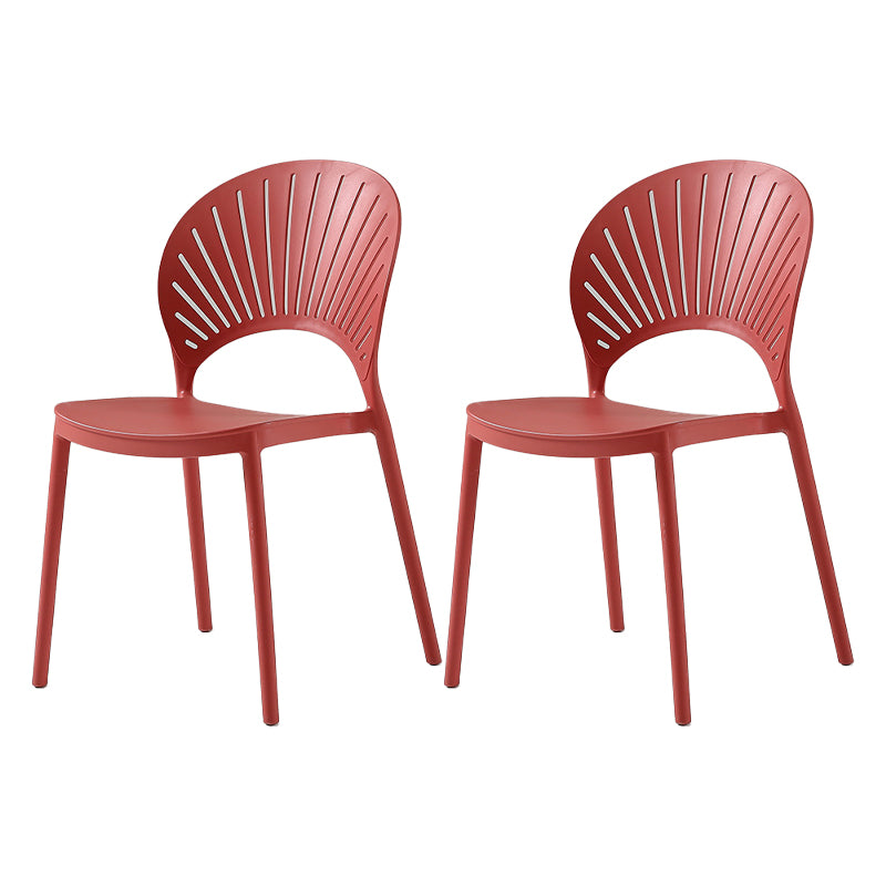 Scandinavian Home Low Back Stool Matte Finish Plastic Barstool