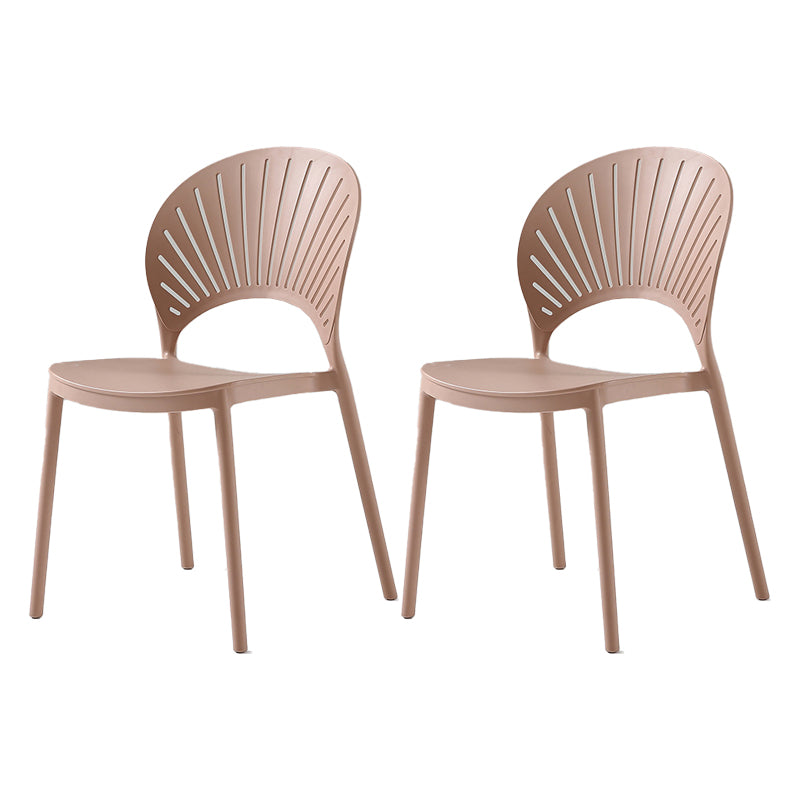 Scandinavian Home Low Back Stool Matte Finish Plastic Barstool