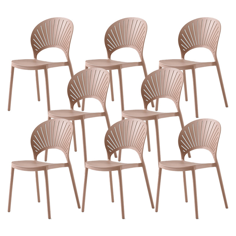 Scandinavian Home Low Back Stool Matte Finish Plastic Barstool