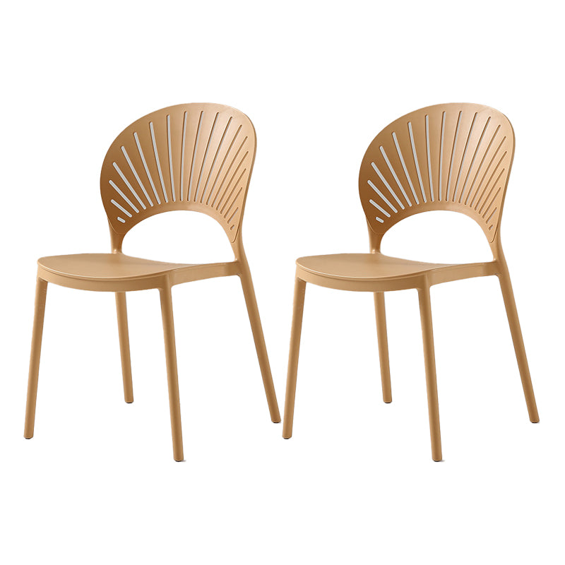 Scandinavian Home Low Back Stool Matte Finish Plastic Barstool