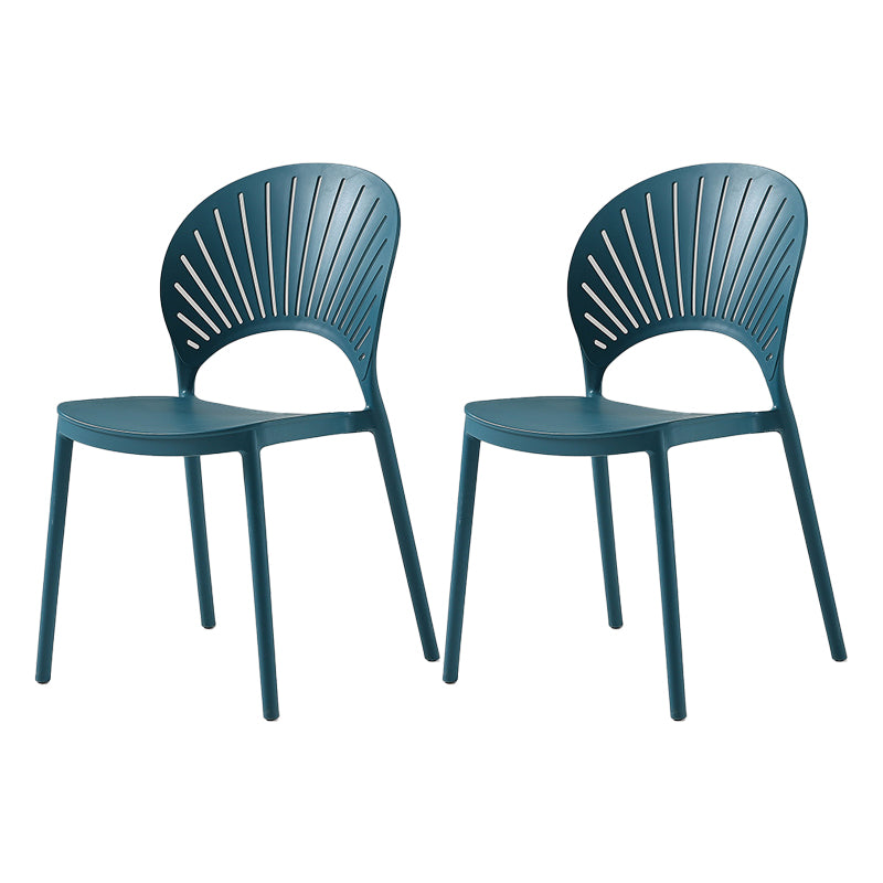 Scandinavian Home Low Back Stool Matte Finish Plastic Barstool