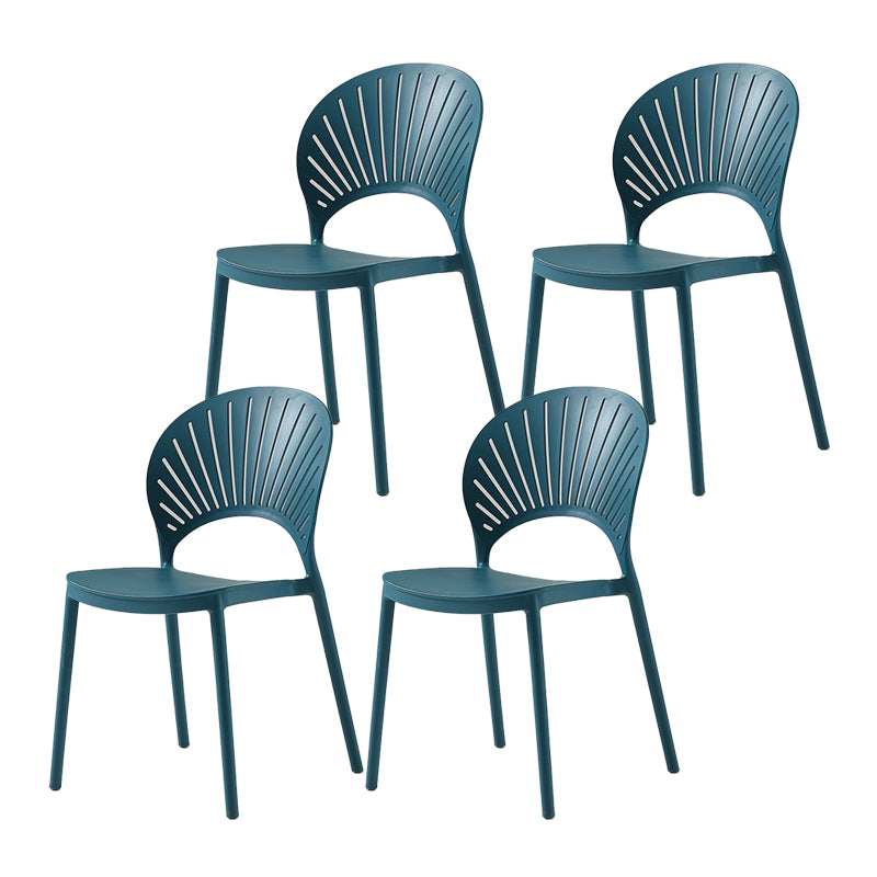 Scandinavian Home Low Back Stool Matte Finish Plastic Barstool