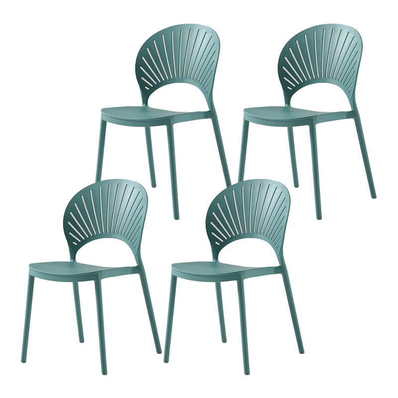 Scandinavian Home Low Back Stool Matte Finish Plastic Barstool