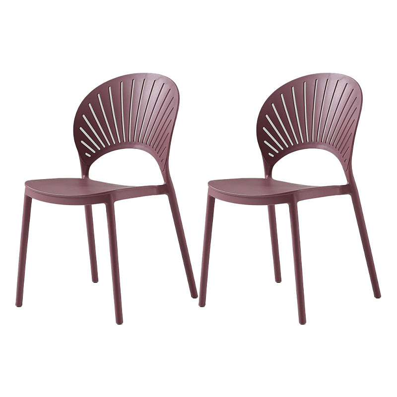 Scandinavian Home Low Back Stool Matte Finish Plastic Barstool