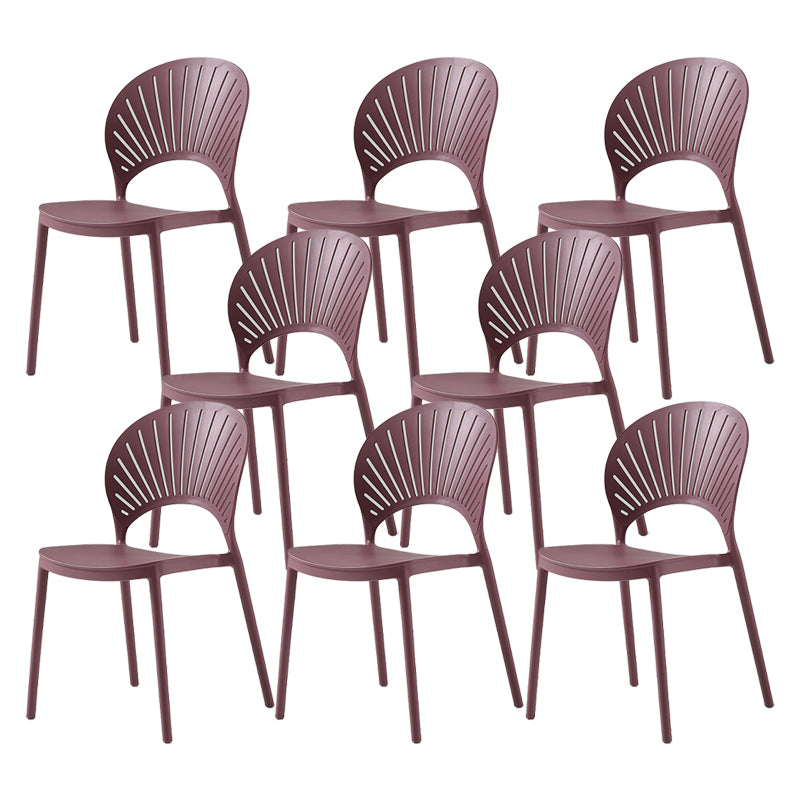 Scandinavian Home Low Back Stool Matte Finish Plastic Barstool