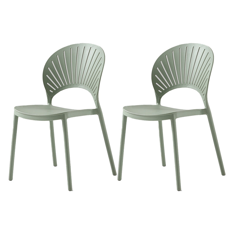 Scandinavian Home Low Back Stool Matte Finish Plastic Barstool