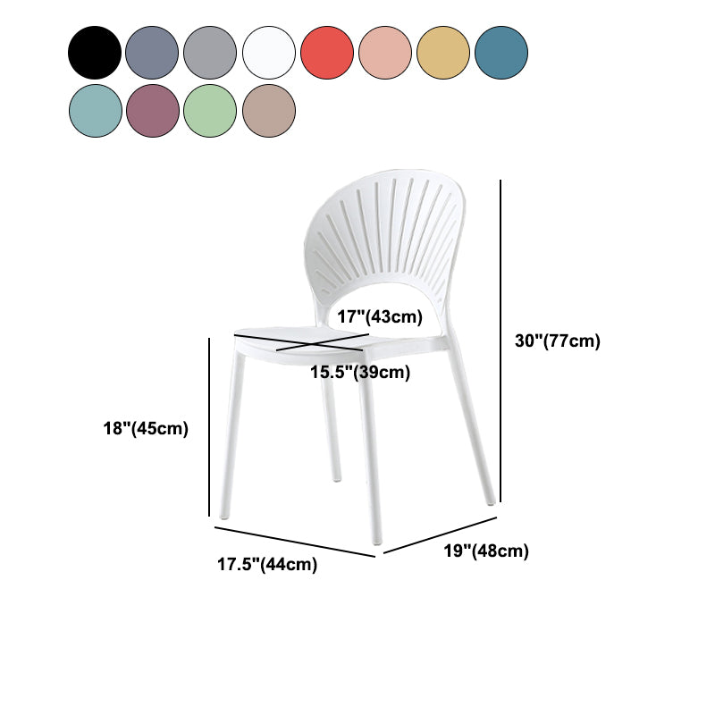 Scandinavian Home Low Back Stool Matte Finish Plastic Barstool