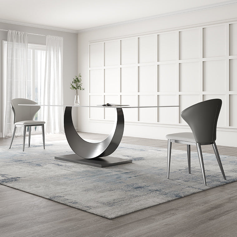 Modern Sintered Stone Top Dining Set Rectangle 1/2/3/4/5/7 Pieces Dining Table Set
