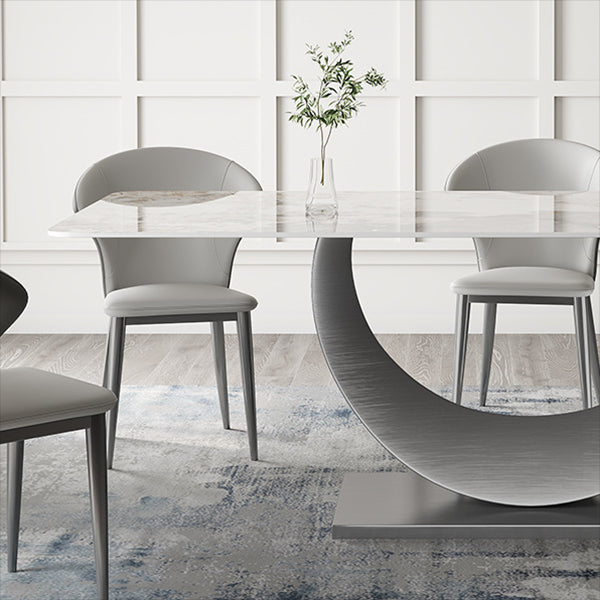 Modern Sintered Stone Top Dining Set Rectangle 1/2/3/4/5/7 Pieces Dining Table Set