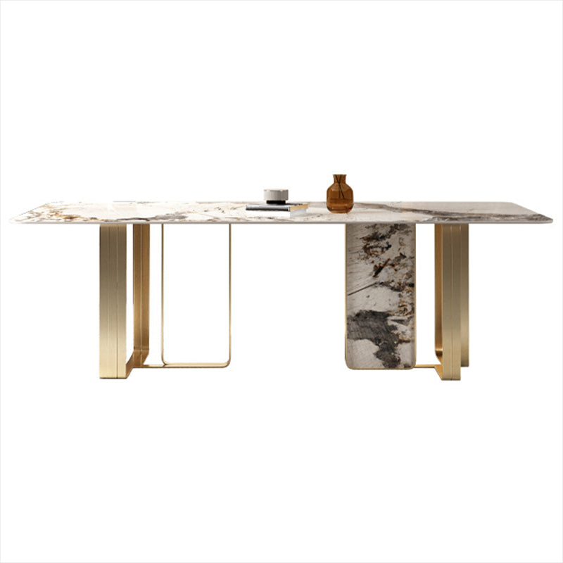 Luxury Sintered Stone Top Dining Set Rectangle 1/3/4/5/6 Pieces Dining Room Table Set