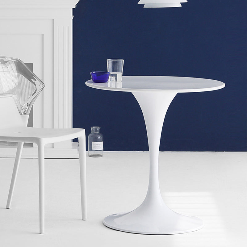 Living Room Round Top Dining Table Contemporary Dining Table with Metal Base