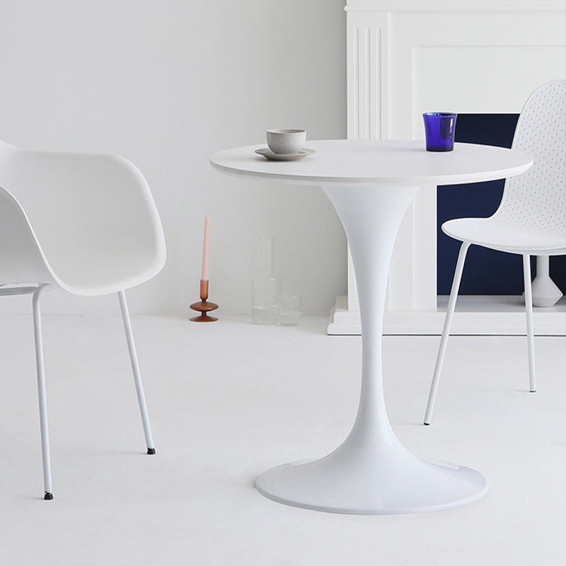 Living Room Round Top Dining Table Contemporary Dining Table with Metal Base