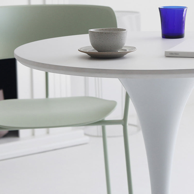 Living Room Round Top Dining Table Contemporary Dining Table with Metal Base