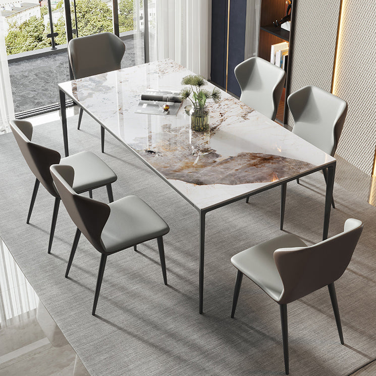 Sintered Stone Top Dining Table for Restaurant Modern Kitchen Table with 4 Legs