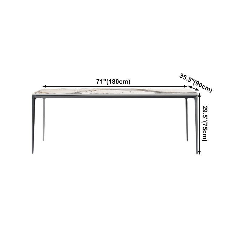 Sintered Stone Top Dining Table for Restaurant Modern Kitchen Table with 4 Legs