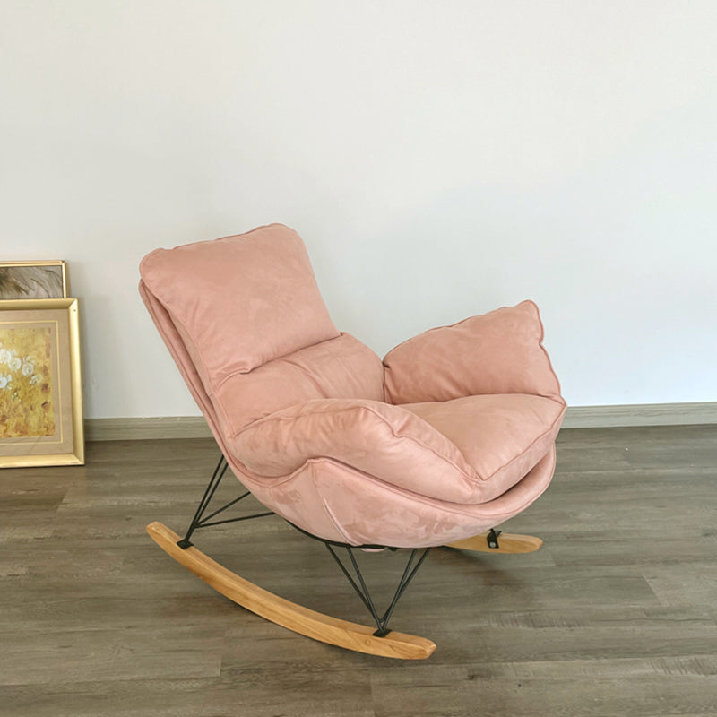 Contemporary Armless Accent Chair Faux Leather Lounge Chair with High Back