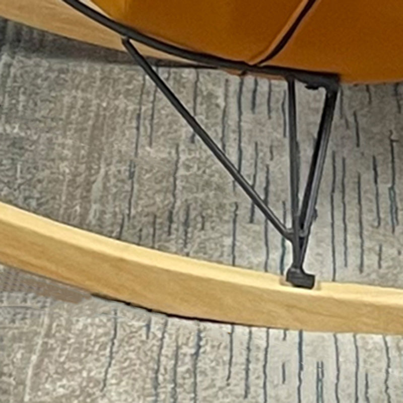 Contemporary Armless Accent Chair Faux Leather Lounge Chair with High Back