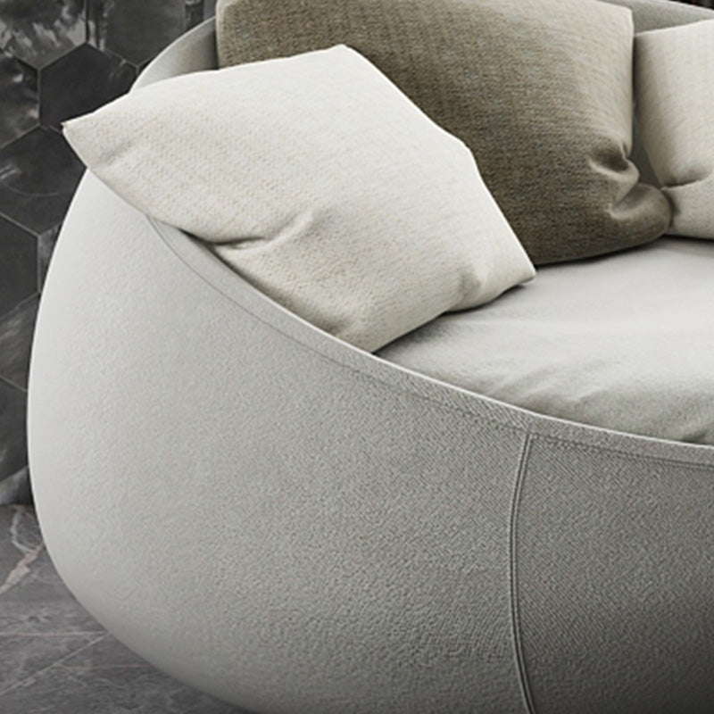 Solid Color Bedroom Cotton Removable Cushions Swivel Armless Accent Chair