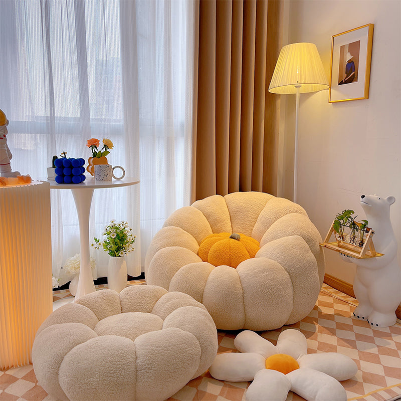 Lazy Sofa Lamb Cashmere Tatami Single Balcony Household Net Red Leisure Chair Pumpkin Sofa