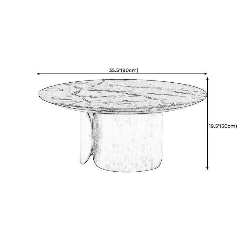 Abstract Base Cocktail Table Marble Top Stainless Steel Metal Base Round Coffee Table