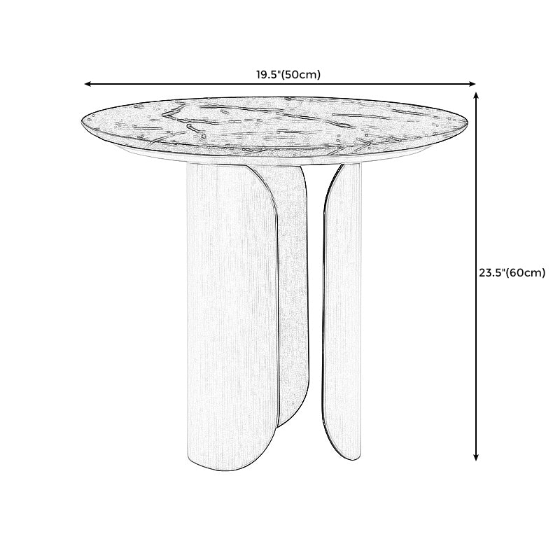 Abstract Base Cocktail Table Marble Top Stainless Steel Metal Base Round Coffee Table