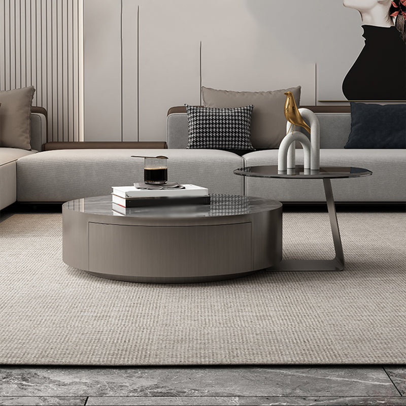 Italian-style Stainless Steel with Drawer Slate Modern Minimalist High-end Combination