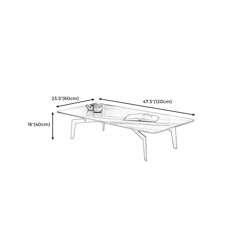 Modern Style Black Marble & SLATE Top Black Metal Base Rectangular & Square Coffee Table