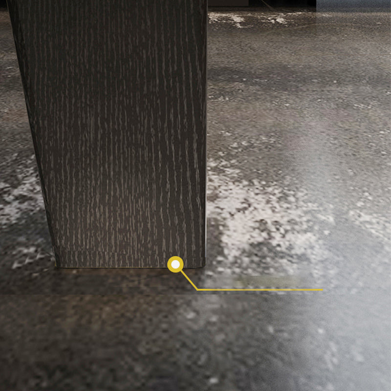 13.7"H Contemporary Wooden 3-leg Base White/grey Irregular Marble Coffee Table