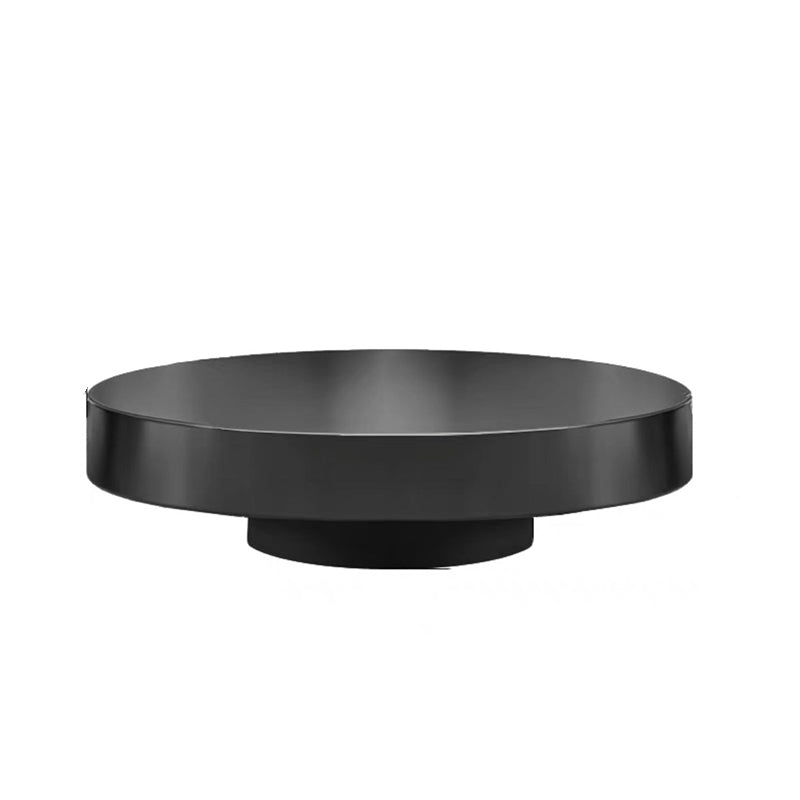 Modern Style Tempered Glass Table Top Stainless Steel Base Round Coffee Table
