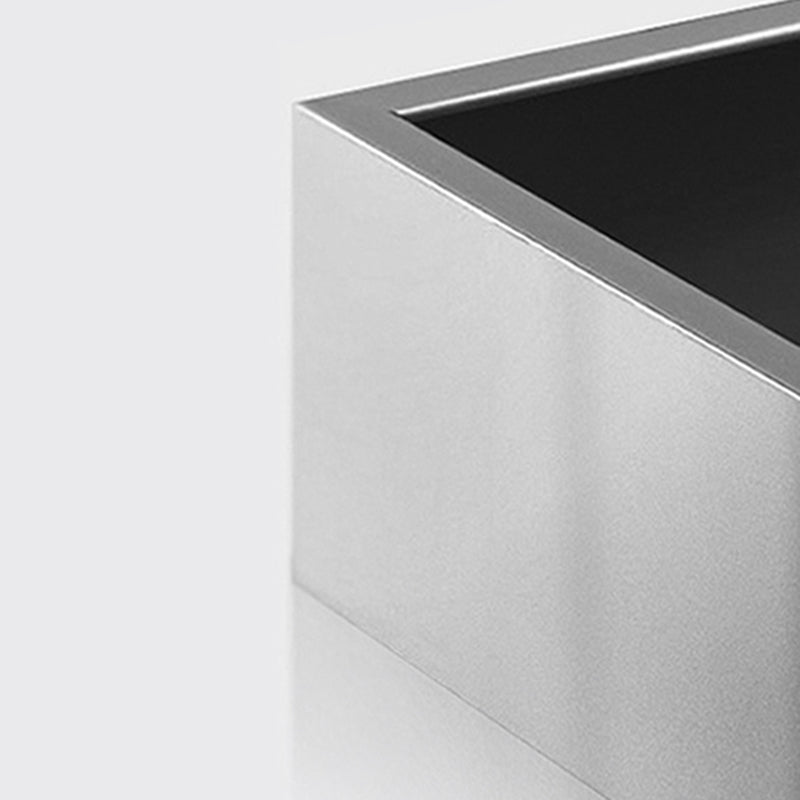 13.7" Contemporary Style 3 Legs Metal Base Square Glass Top Coffee Table