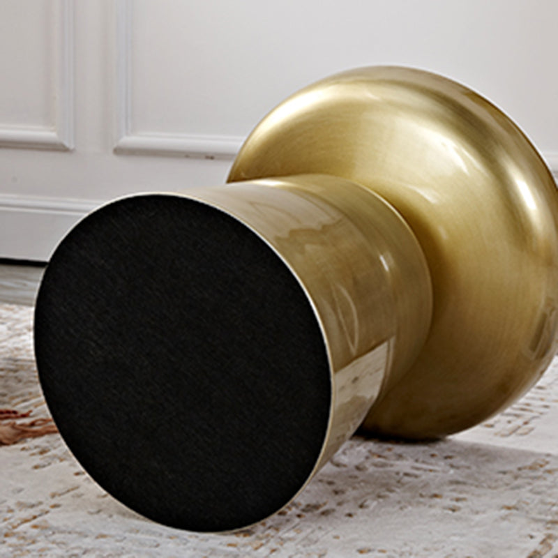 16.9"/23.6" Tall Pedestal Metal End Table Round Solid Color Side End Table
