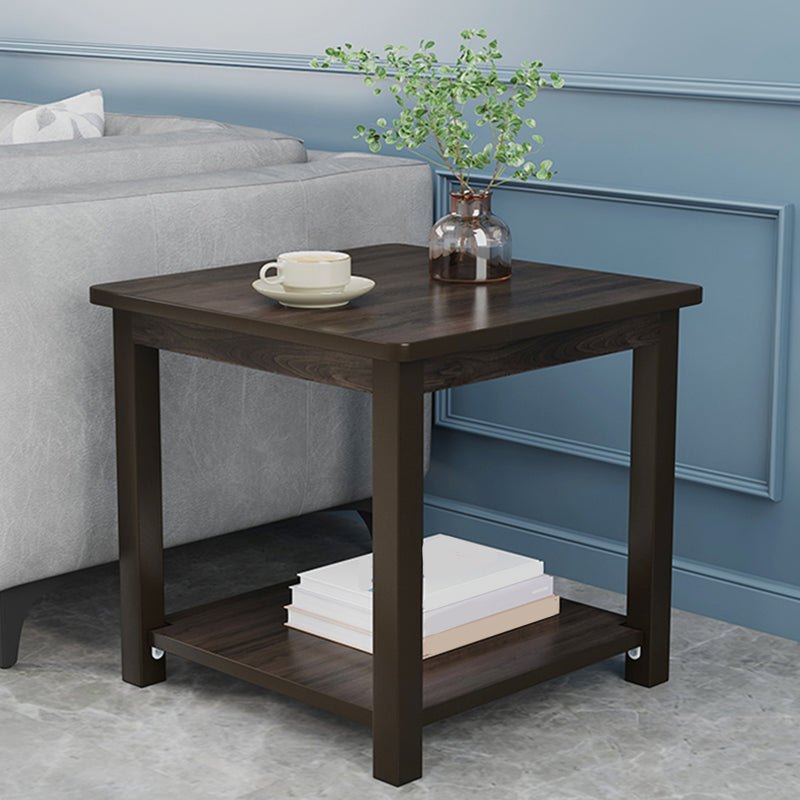 Wooden  Storage End Table  Modern 4 Legs Side Table  for Living Room