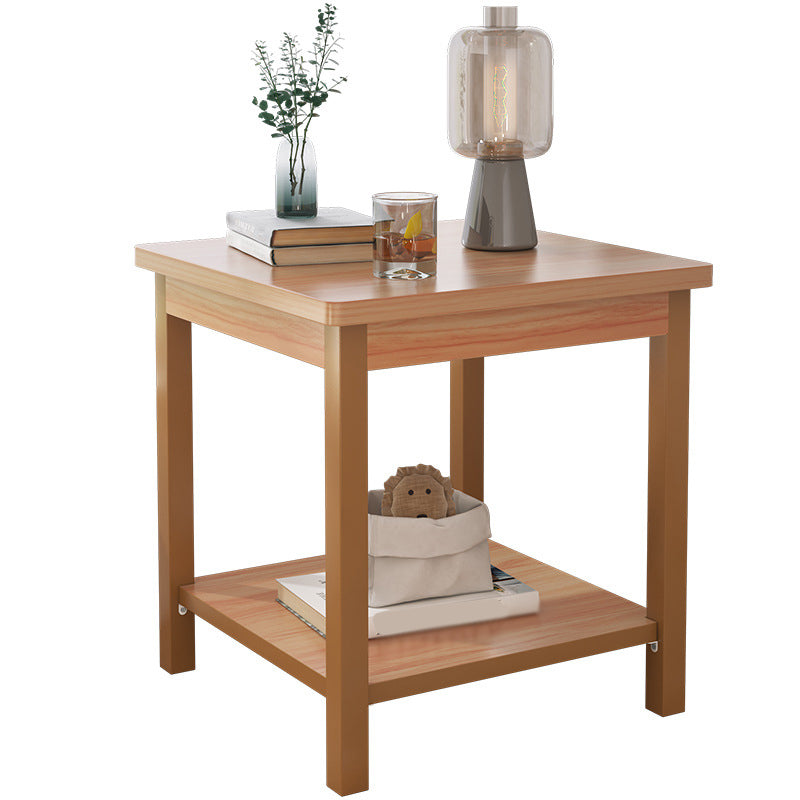 Wooden  Storage End Table  Modern 4 Legs Side Table  for Living Room